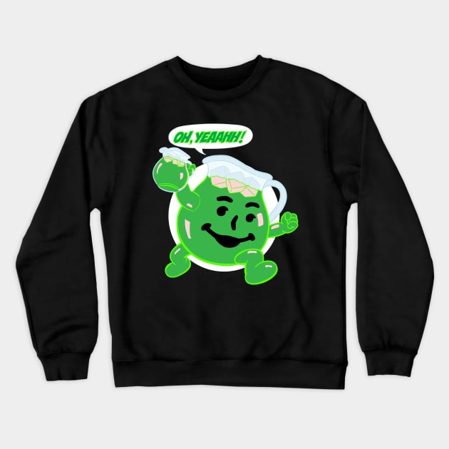 Kool aid man green 2 Crewneck Sweatshirt by AlanSchell76